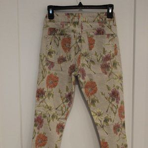 EUC: Pilcro & Letterpress Floral Skinny Jeans: 27